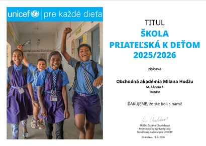 UNICEF - škola priateľská deťom